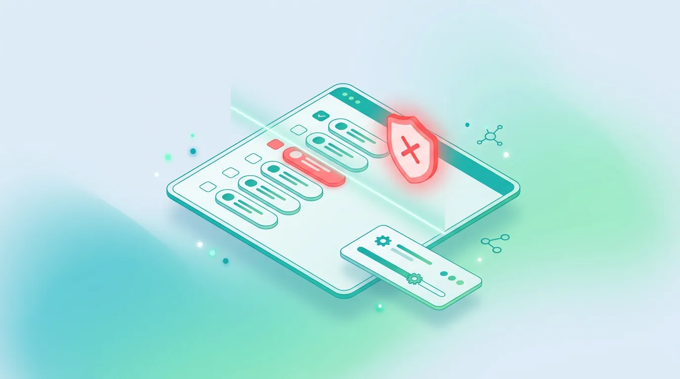 A digital dashboard highlighting a risky tag with a warning icon